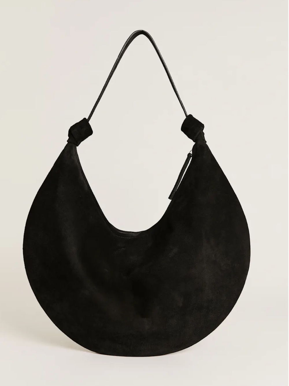 Reformation Rhea Black Hobo Bag in Suede